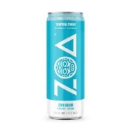 A can of ZOA Energy Drink Punch Sugar fl oz with a minimalist design.